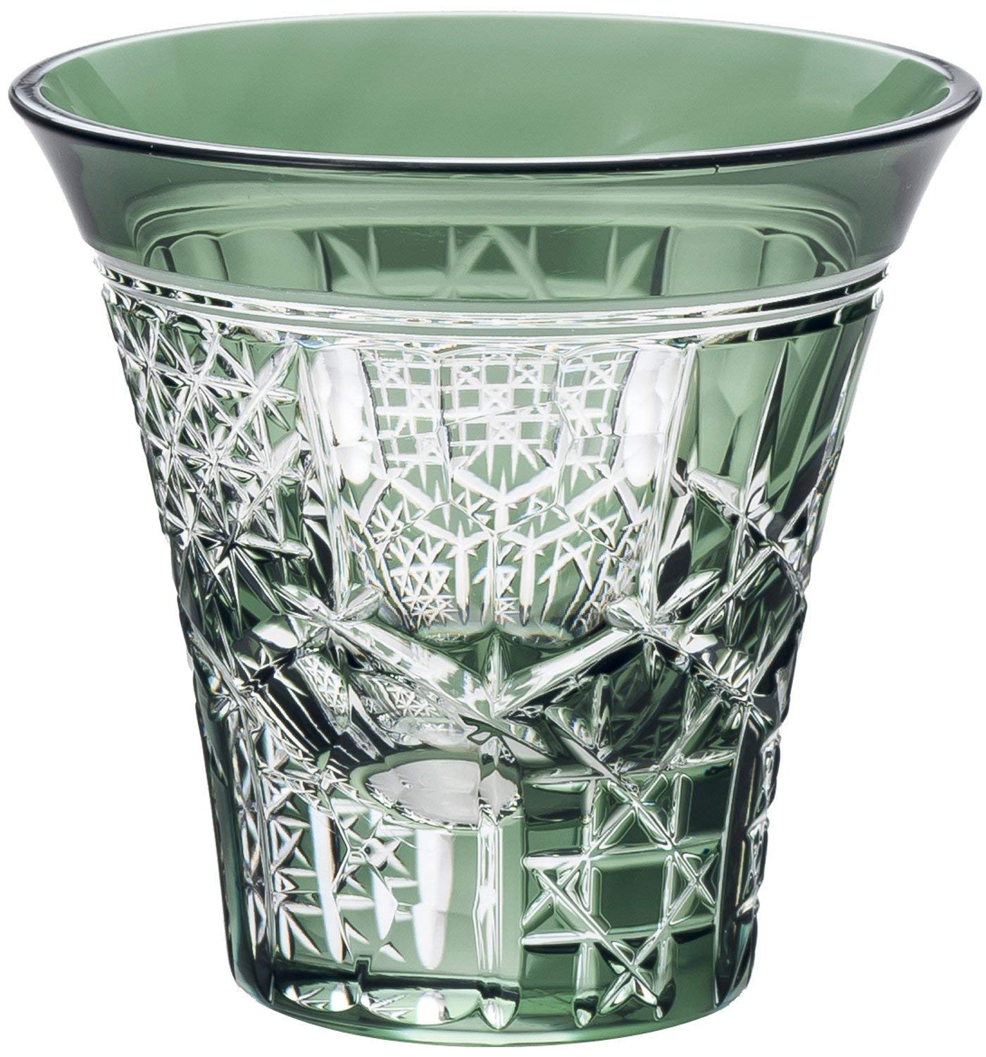 Amazon.co.jp: 東洋佐々木ガラス 冷酒グラス グリーン 85ml 八千代切子
